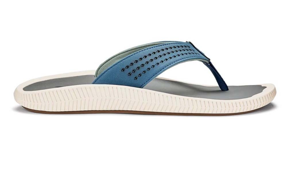 Olukai Ulele Mens Beach Sandals Slate Blue Charcoal 11