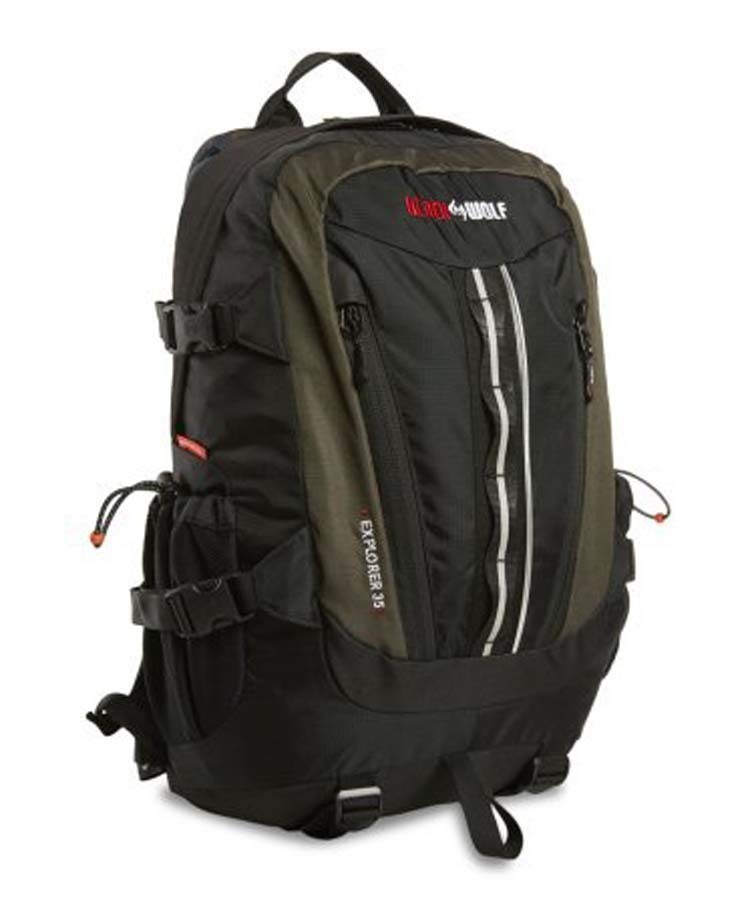 black wolf backpack