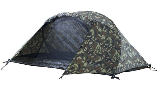 camo backpacking tent