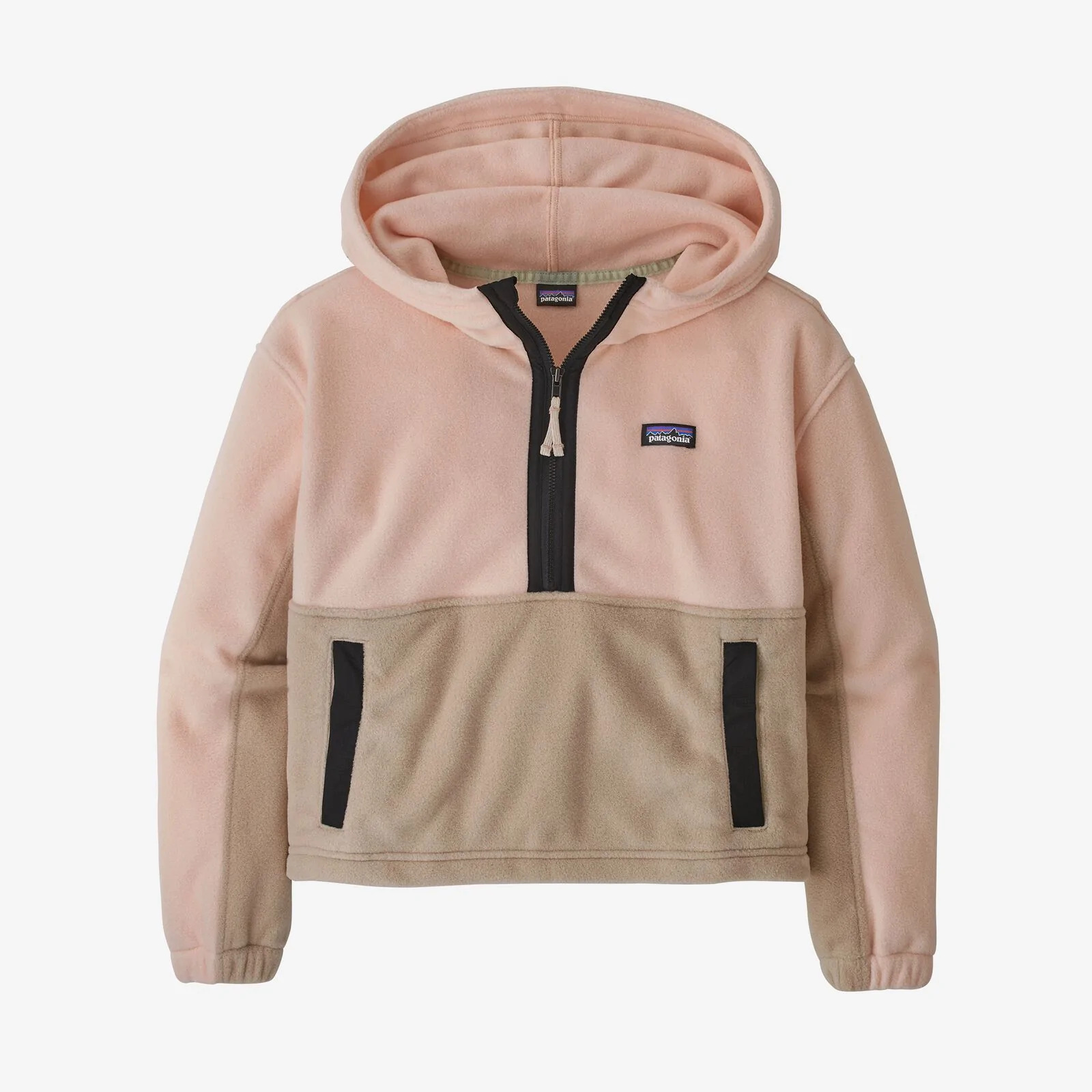 Patagonia Microdini Cropped Girls Pullover Fleece Hoody - Cameo - L
