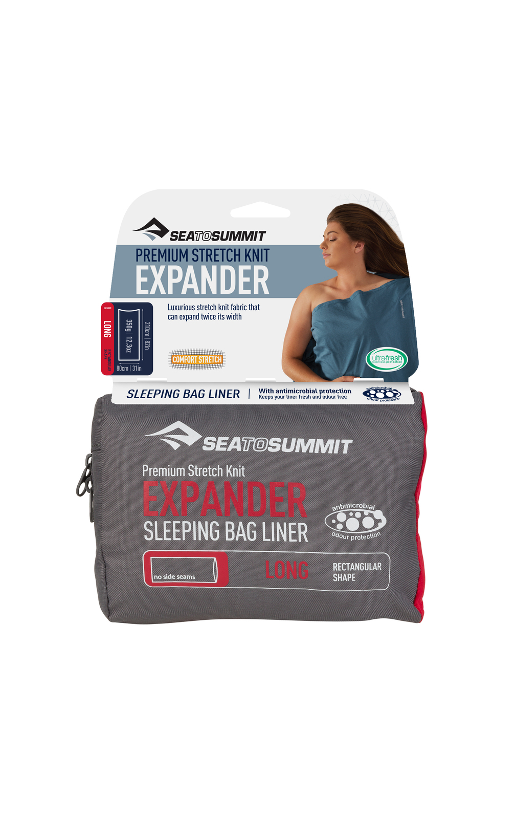 Sea To Summit Expander Sleeping Bag Liner Long Navy Blue