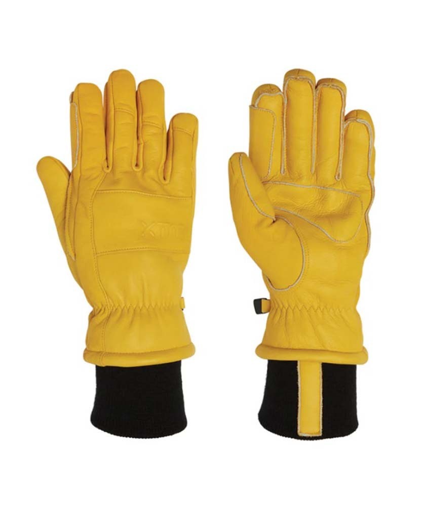 XTM Hardman II Leather Worker Unisex Snow Gloves - Yellow - M