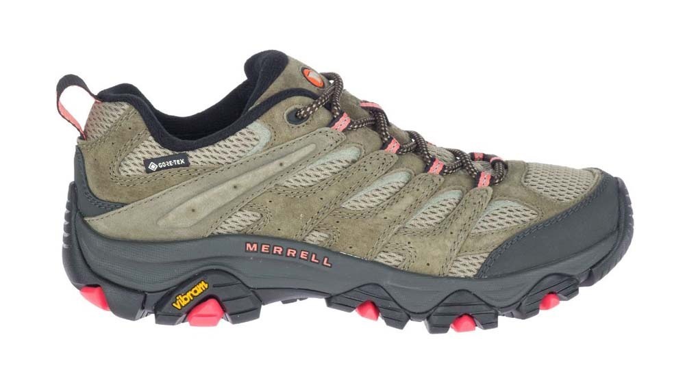 Merrell Moab 3 GTX Womens Wide Waterproof Hiking Shoes Olive 10