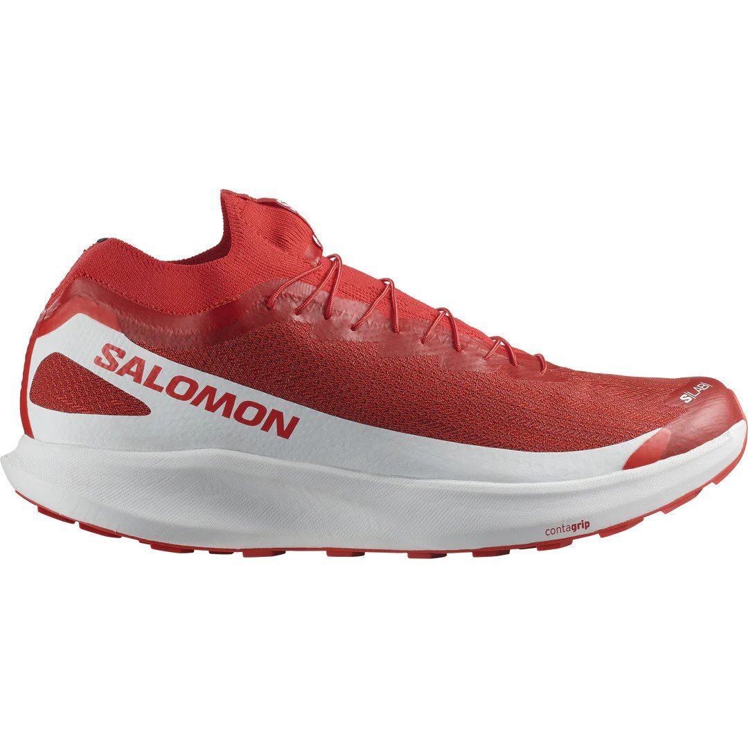 Salomon S Lab Pulsar 2 Mens Trail Running Shoes Fiery Red Fiery Red White
