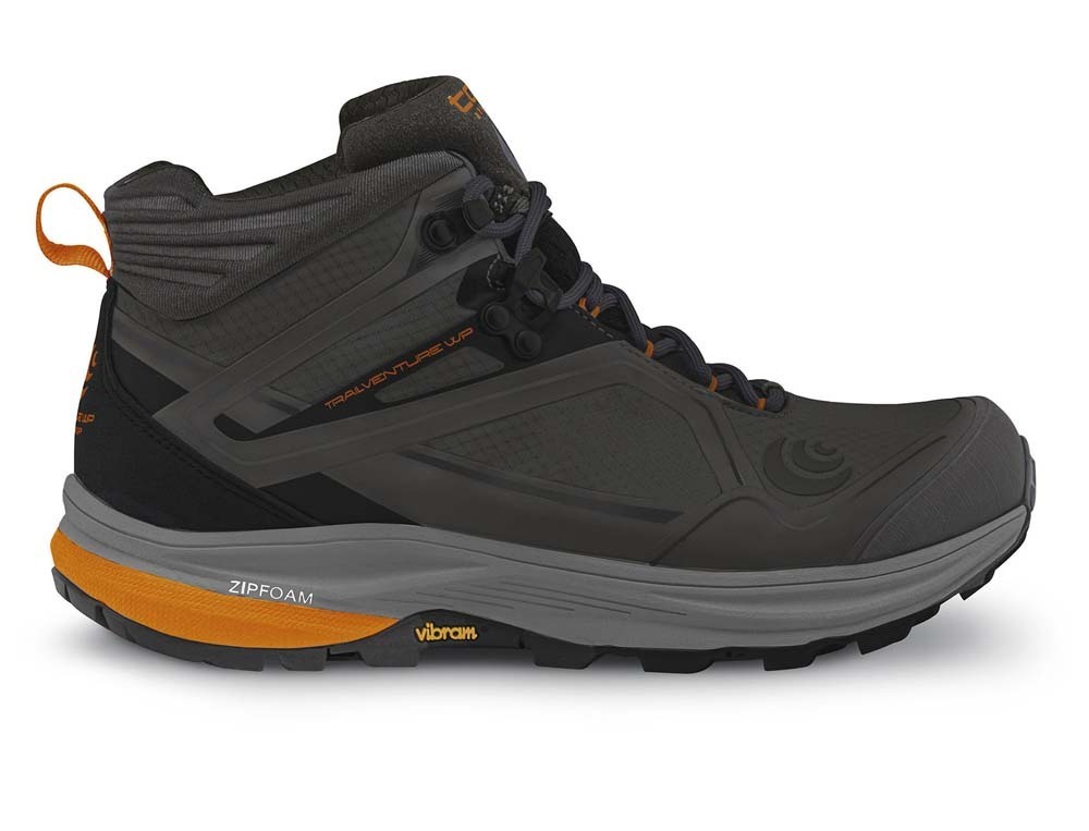 orange hiking shoes