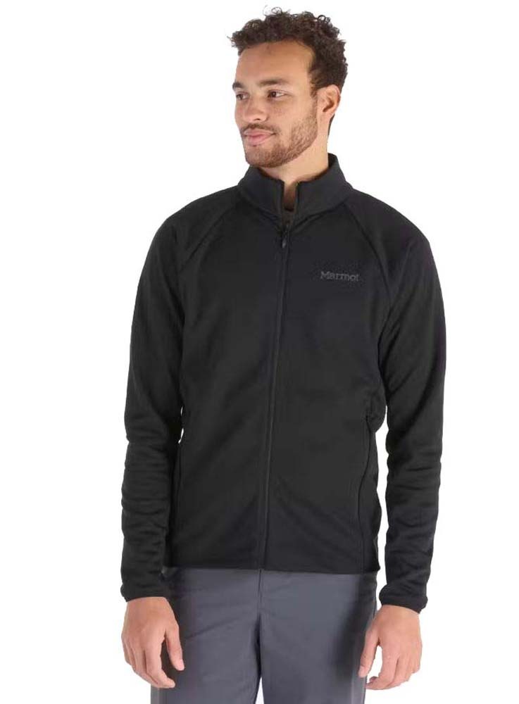 Marmot Leconte Fleece Full Zip Mens Hiking Jacket Black XL