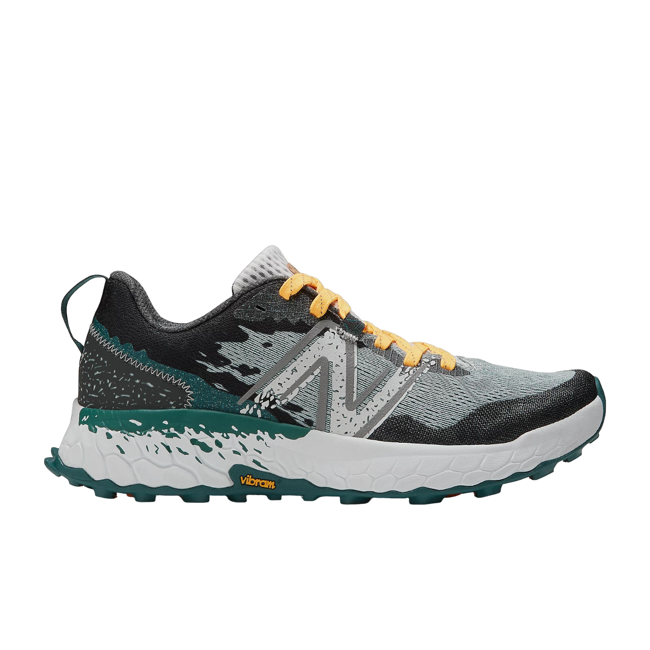 New Balance Fresh Foam X Hierro v7 Mens Trail Running Shoes Concrete Vintage Teal Marigold