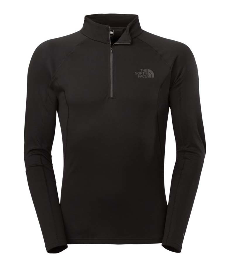 The North Face Mens Warm Long Sleeve Thermal Zip Neck TNF Black