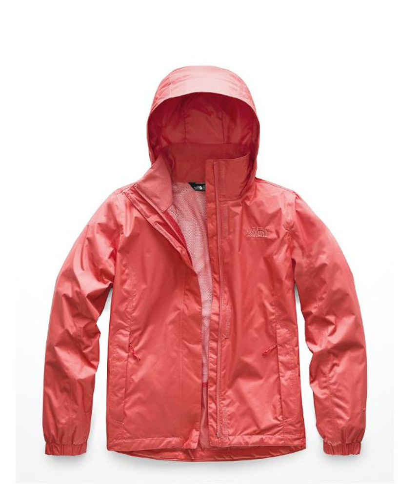 coral north face jacket