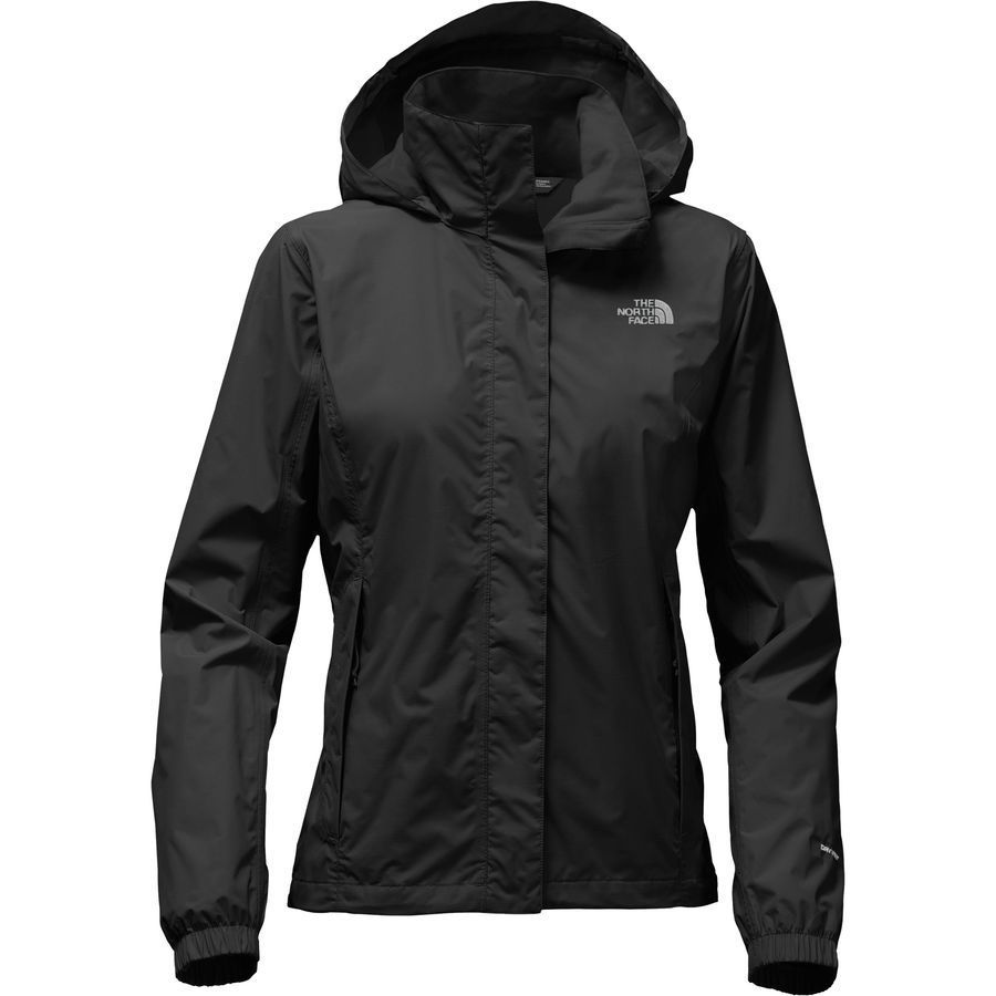 black north face rain jacket