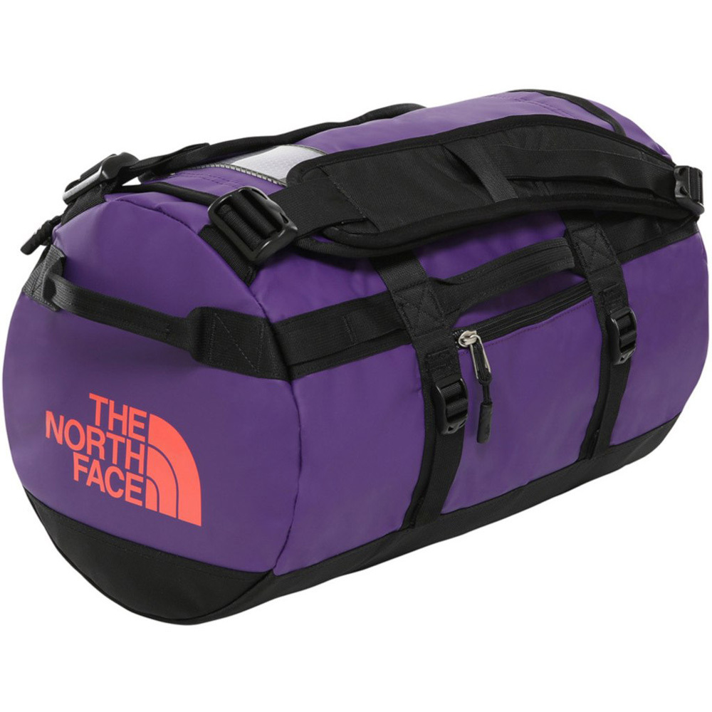 north face duffel bag purple