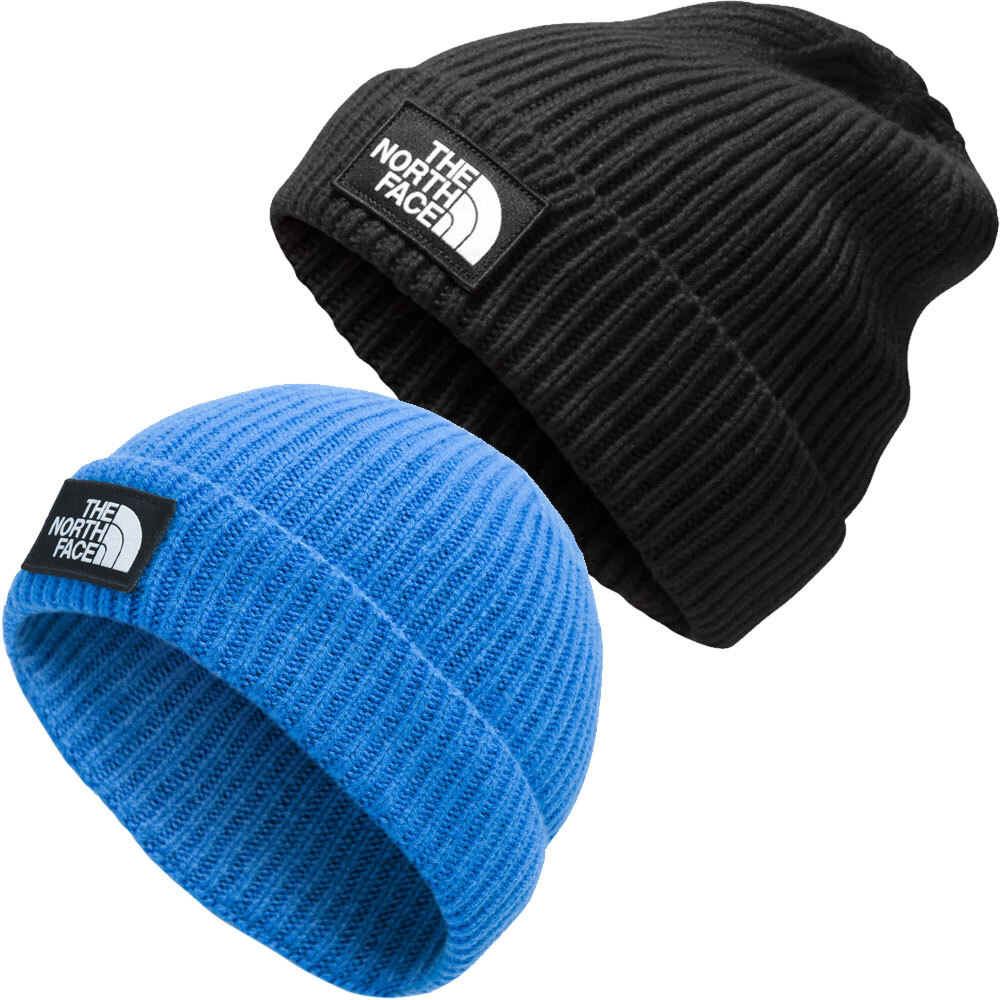 north face logo beanie