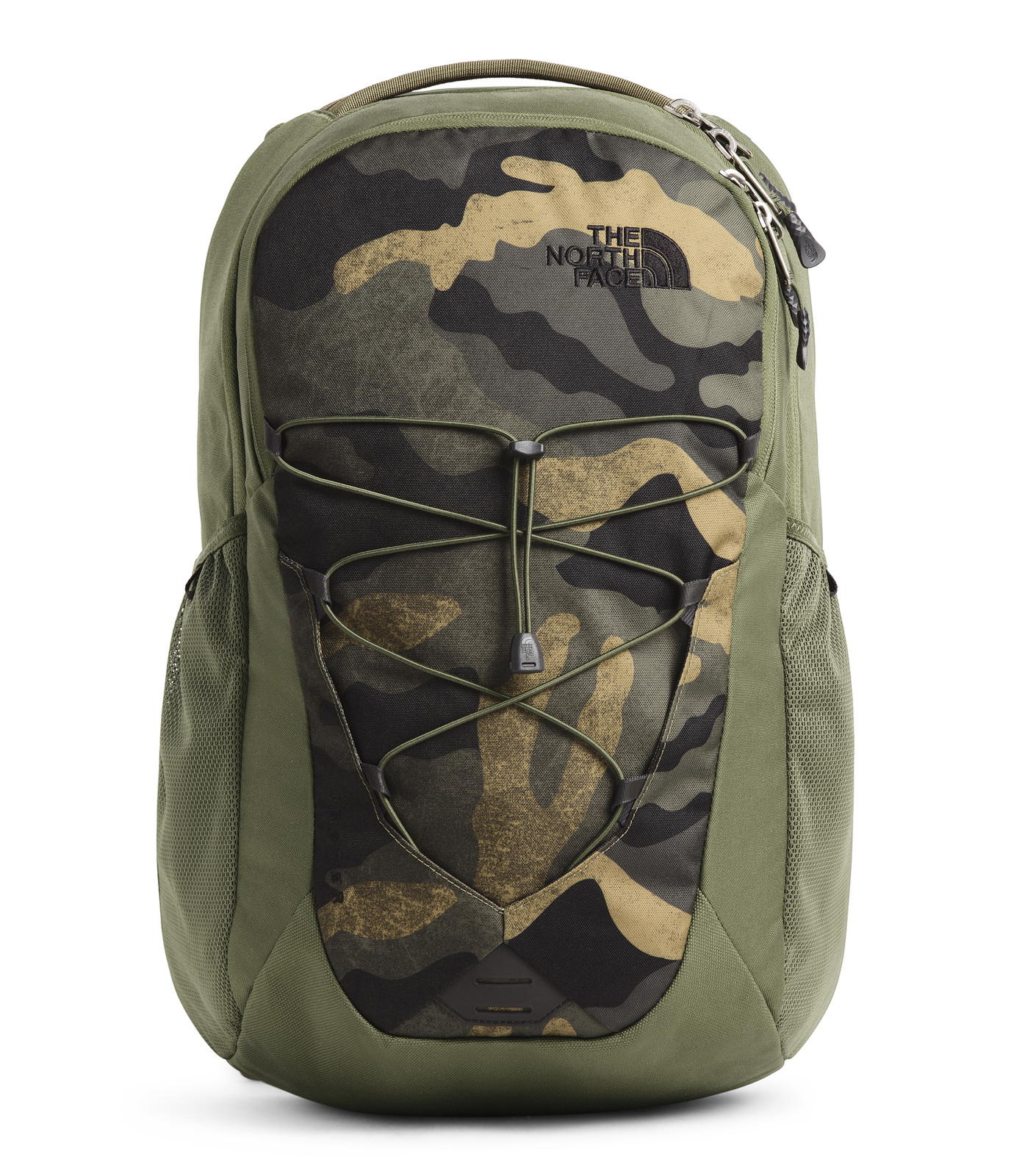 green north face backpack