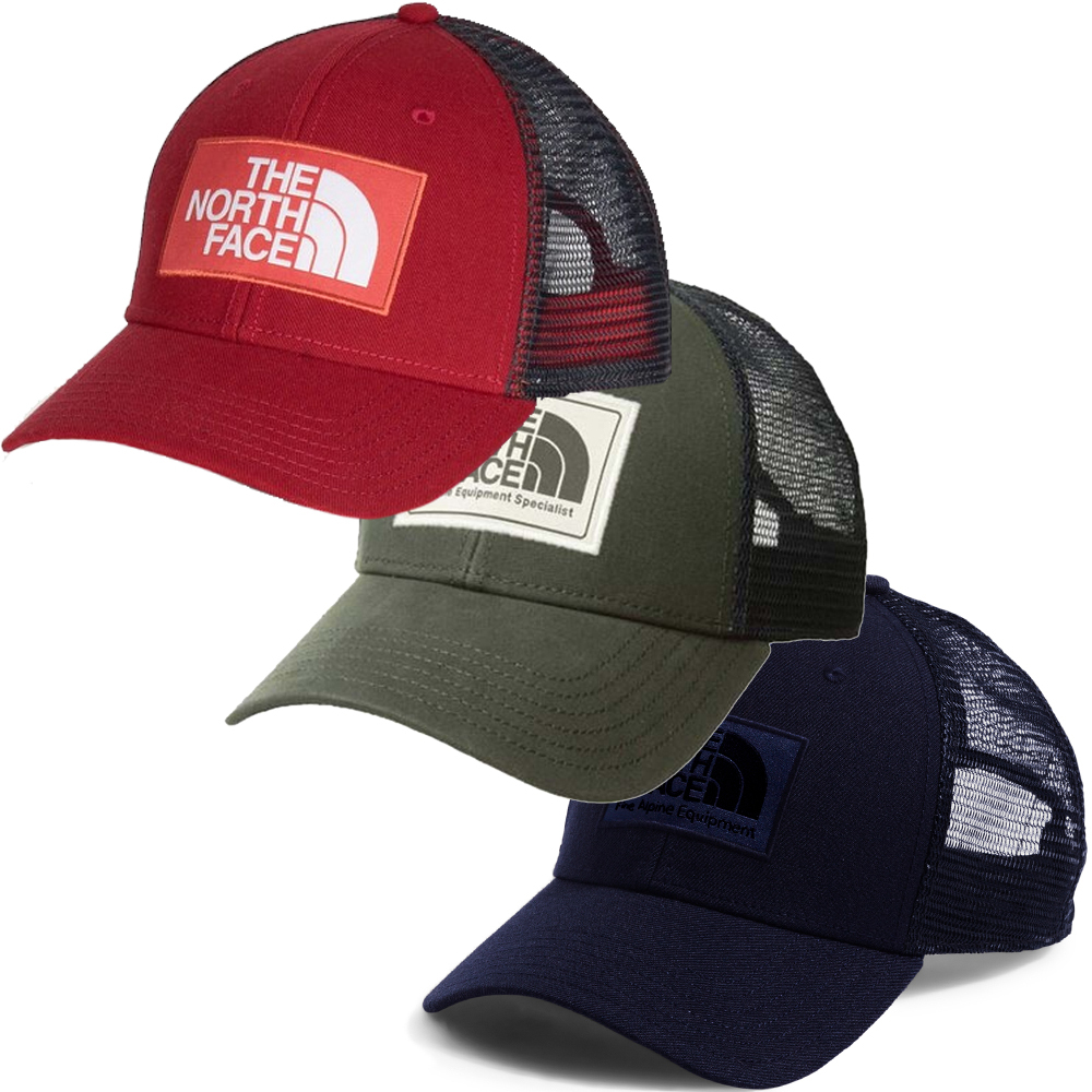 black north face trucker hat