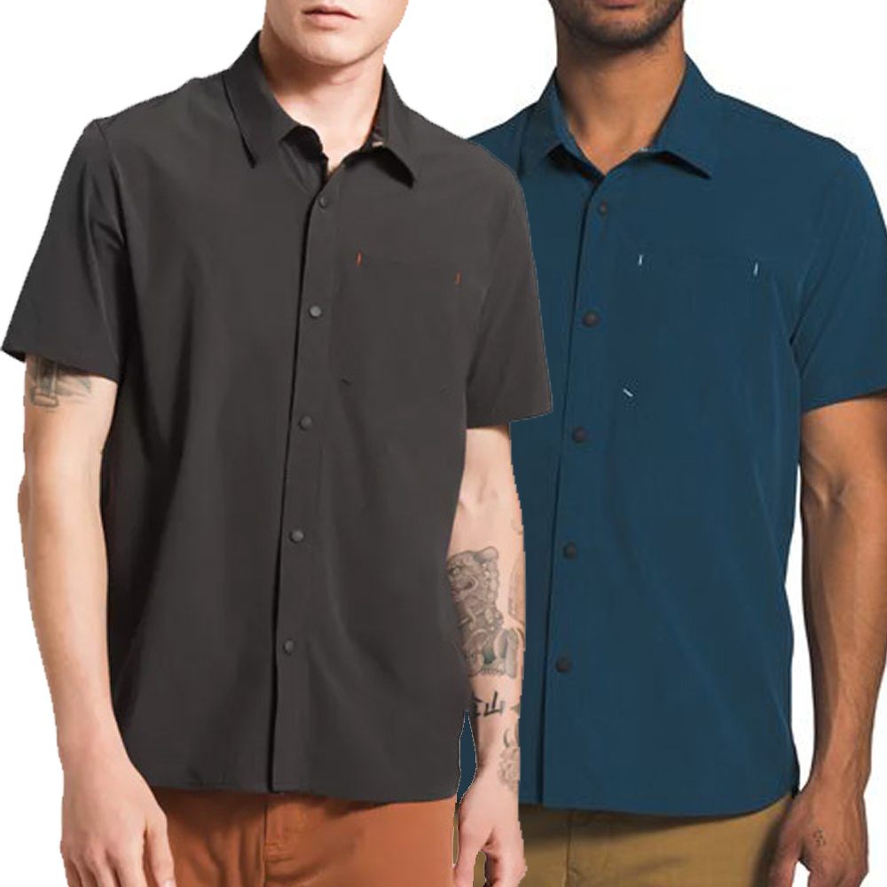 north face men's short sleeve shirts