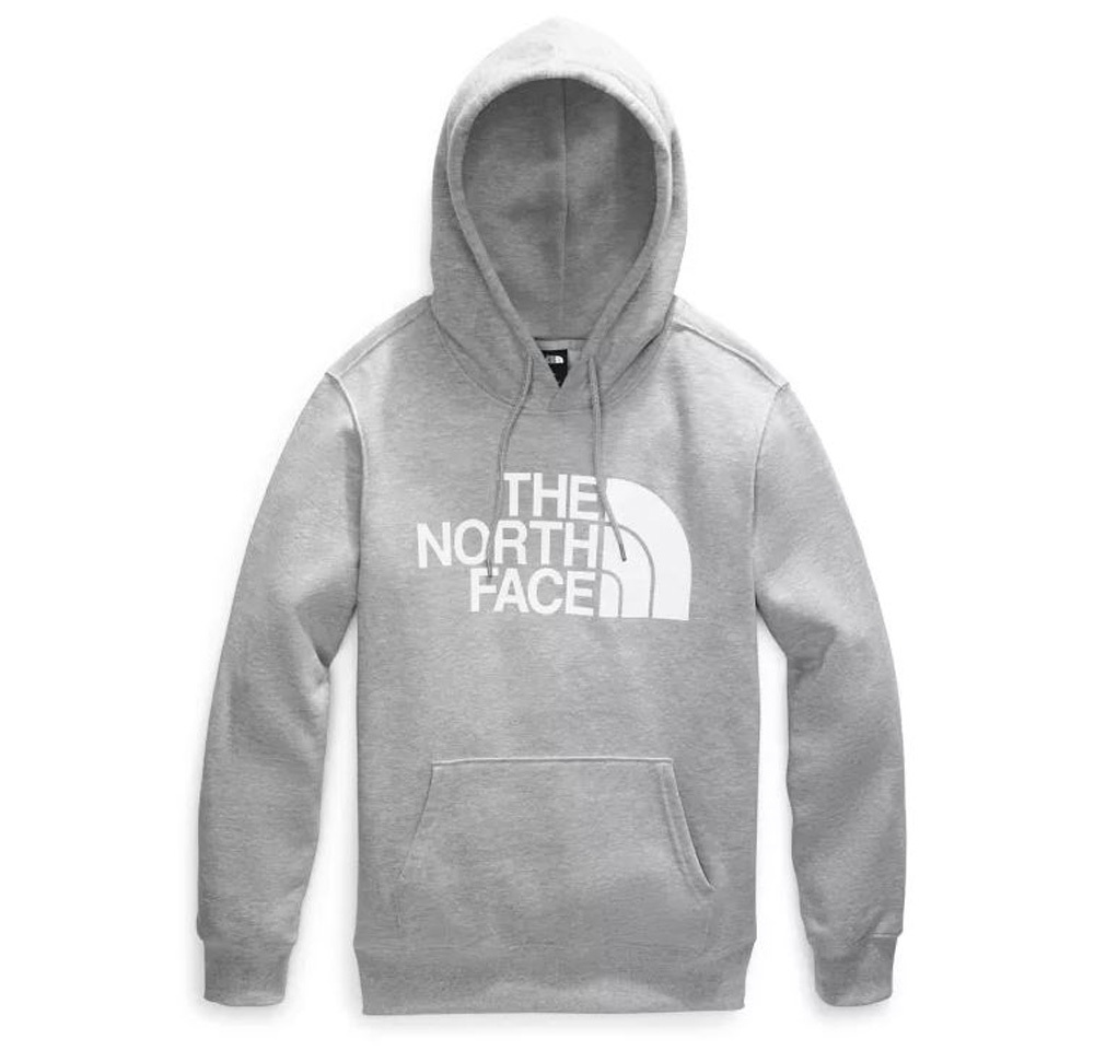 north face light grey hoodie