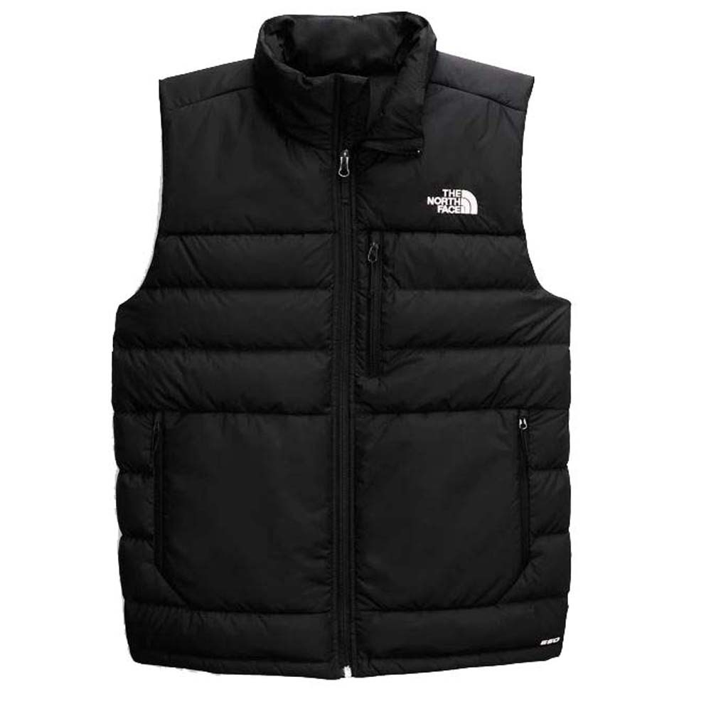 north face men's vest black