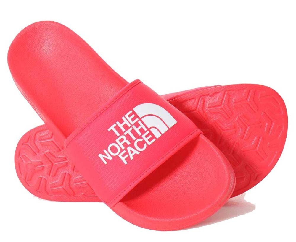 The North Face Base Camp Slide 3 Womens Sandals - Brilliant Coral/TNF White