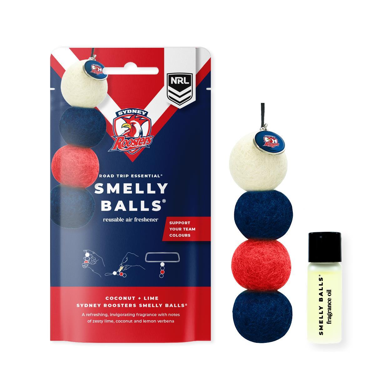 Smelly Balls Reusable Car Freshener - Sydney Roosters Set