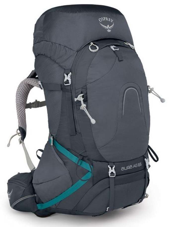 Osprey Aura AG 65L Womens Hiking Backpack Vestal Grey