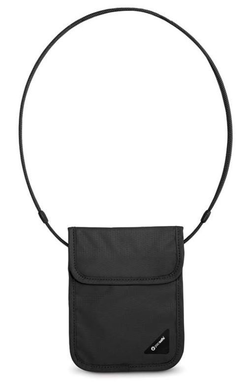 Pacsafe Coversafe X75 Anti Theft RFID Travel Neck Pouch Black