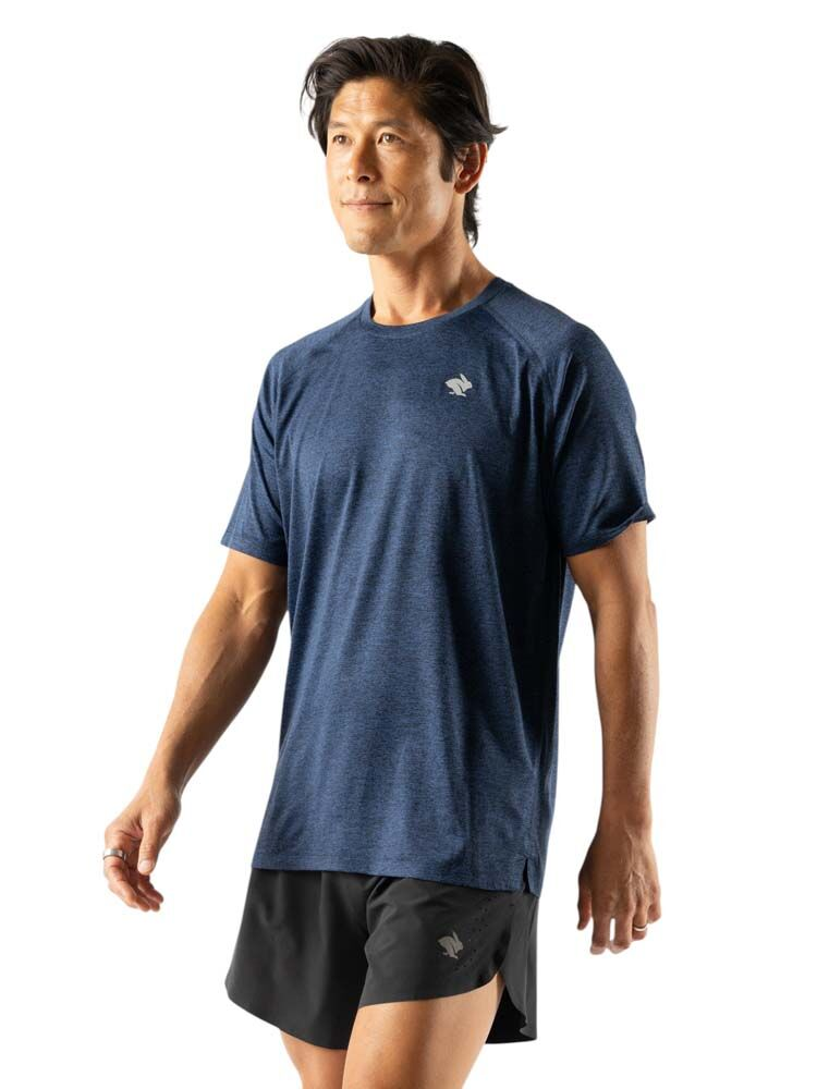 Rabbit EZ Mens Short Sleeve Running T-Shirt Charcoal L