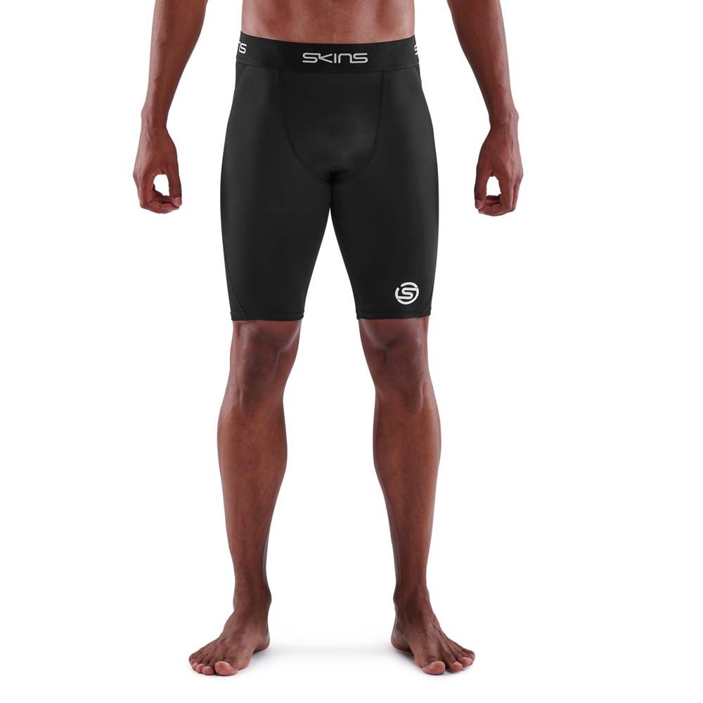 Skins Series-1 Half Length Mens Compression Tights - Black - L