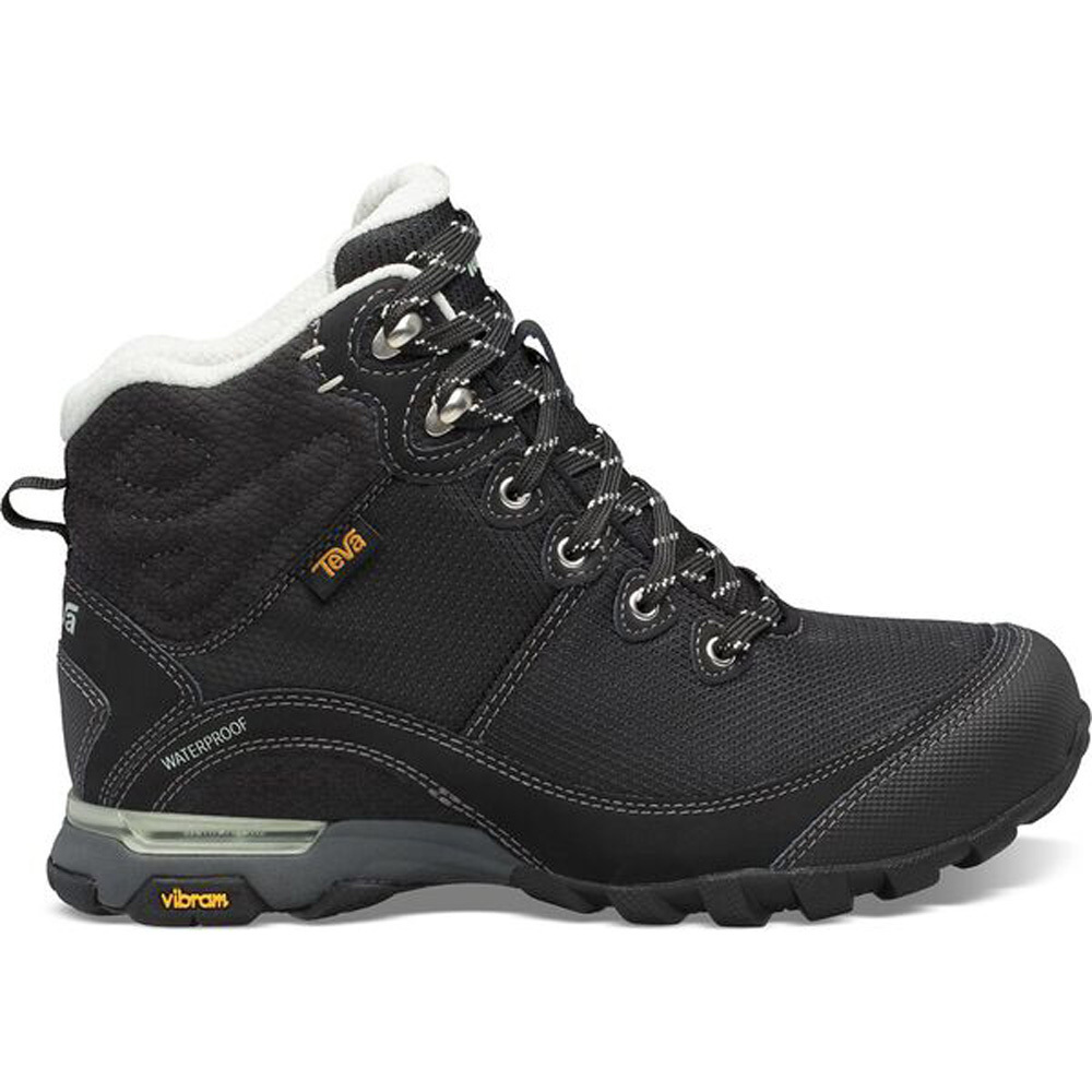 black waterproof walking boots