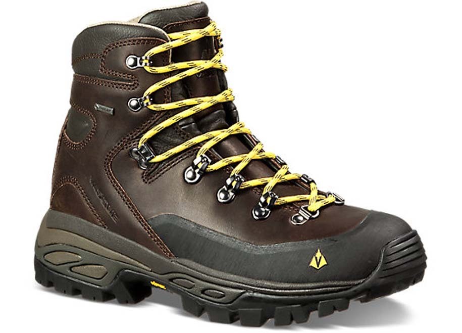 yellow hiking boots