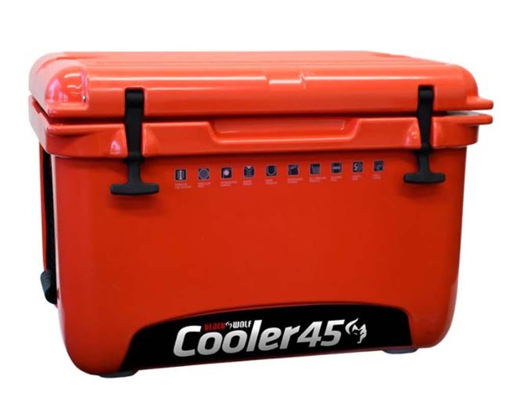 Black Wolf 45L Hardside Ice Cooler True Red