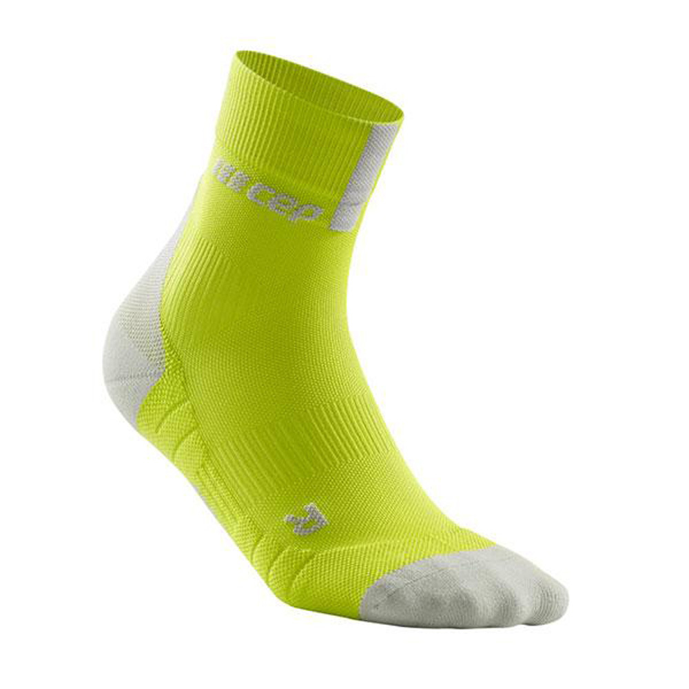 CEP Short 3.0 Mens Compression Socks - lime/light grey