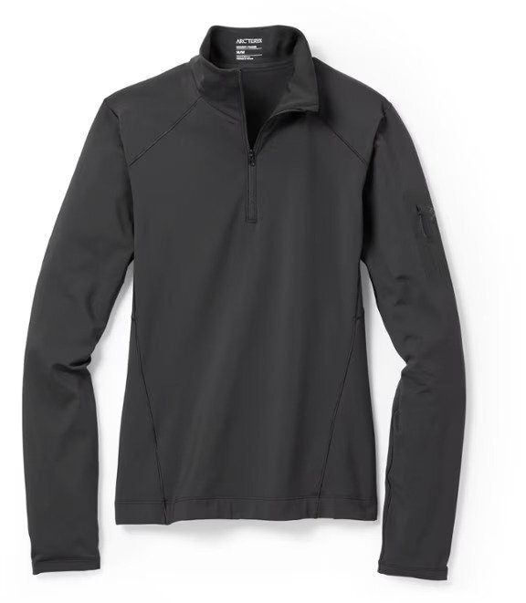Arcteryx Rho Zip Neck Womens Fleece Top - Black - M