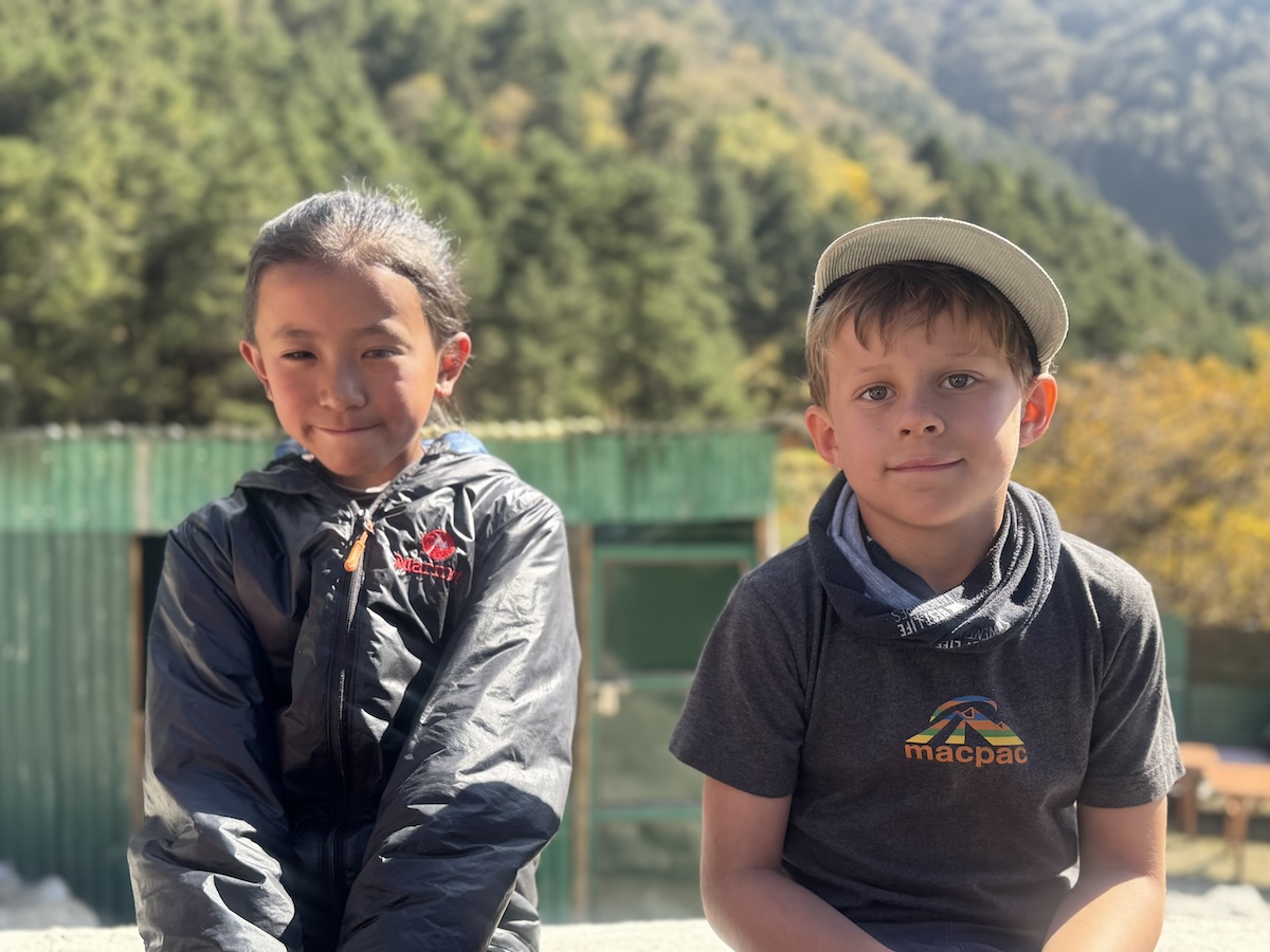 Atlas with locals in Nepal