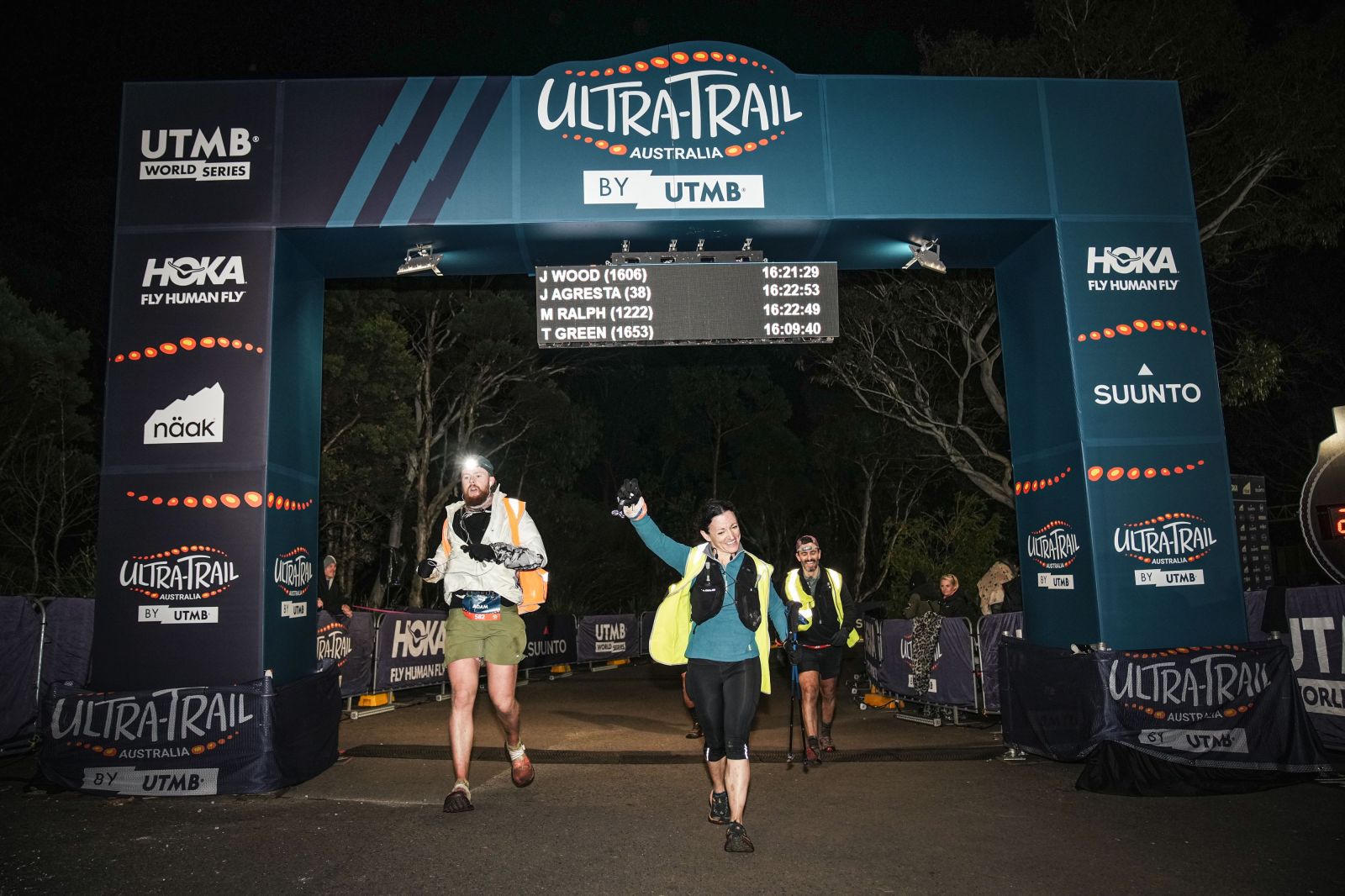 Adam Crossing The Finish Line At UTA Ultra Trail Australia Running Race