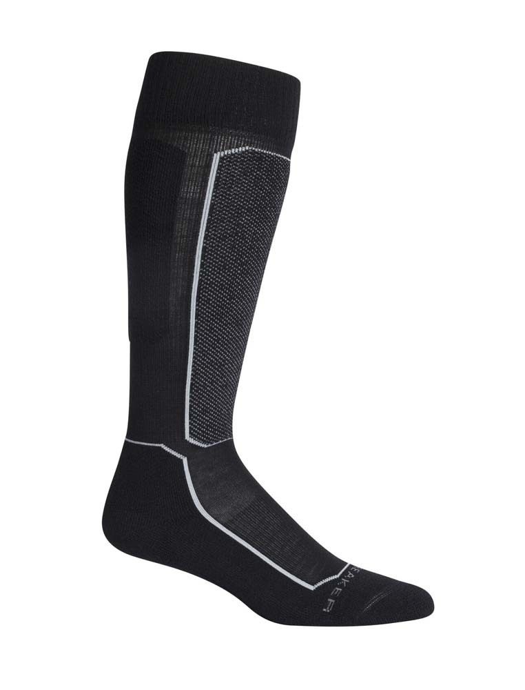 Icebreaker Ski+ Light Over The Calf Womens Merino Ski Socks - Black 