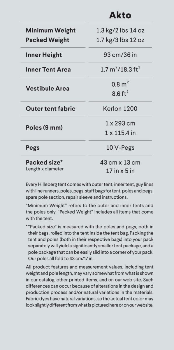 Hilleberg Akto -Mountain Ice Store 13813 Sand