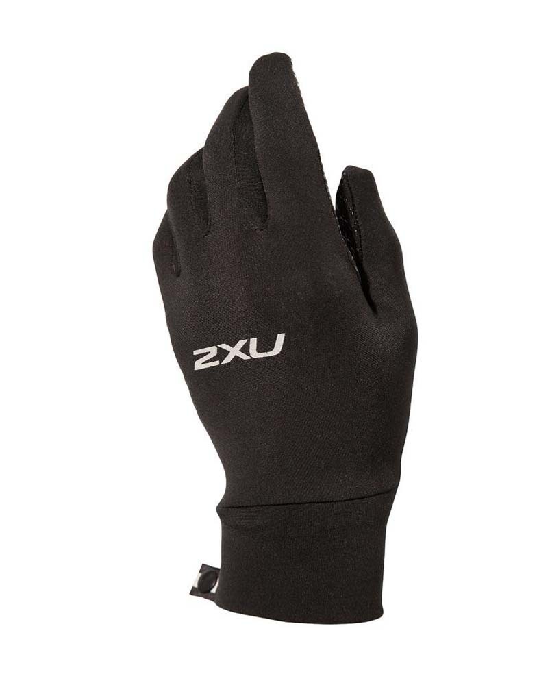 2XU Run Unisex Gloves - Black/Silver