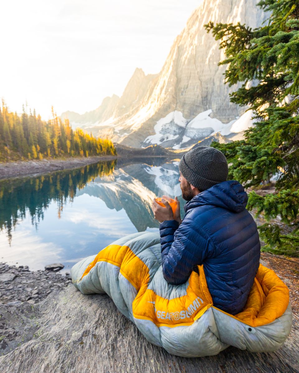 Wild Earth Ambassador Simon Ennals with the Sea To Summit Spark Sleeping Bag