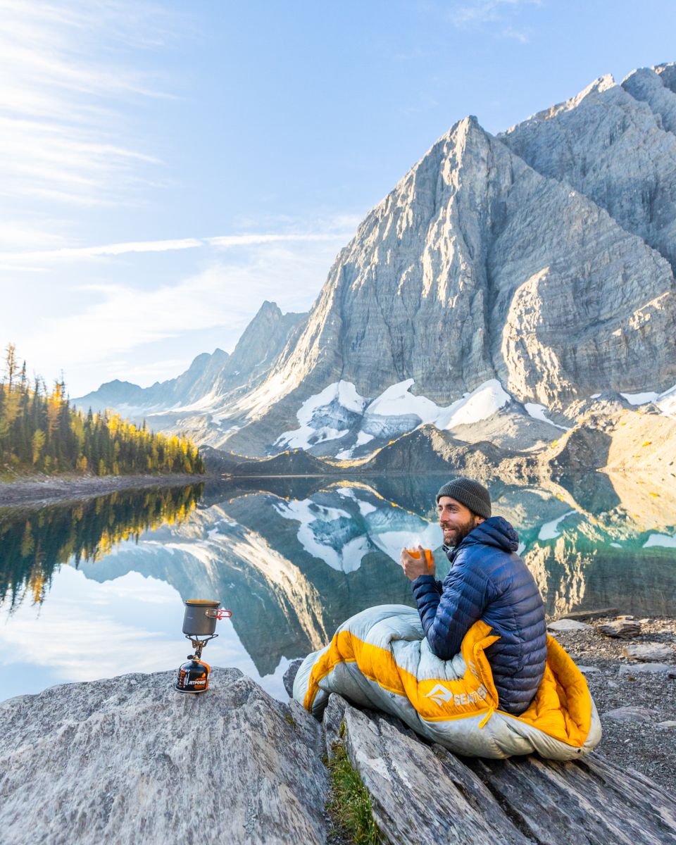 Simon Ennals in the Sea To Summit Spark Sleeping Bag photo