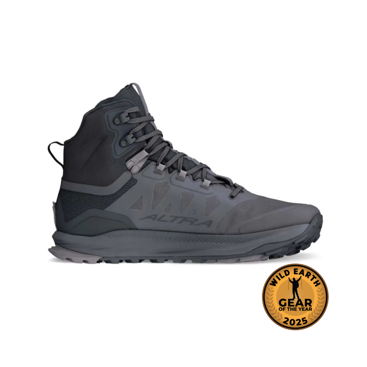 Altra Lone Peak 9 Mens Waterproof Mid Hiking Boots - Black/Gray
