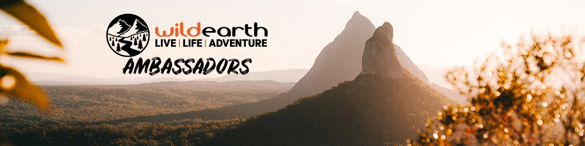 'Wild Earth Ambassadors' with Glasshouse mountains in the background