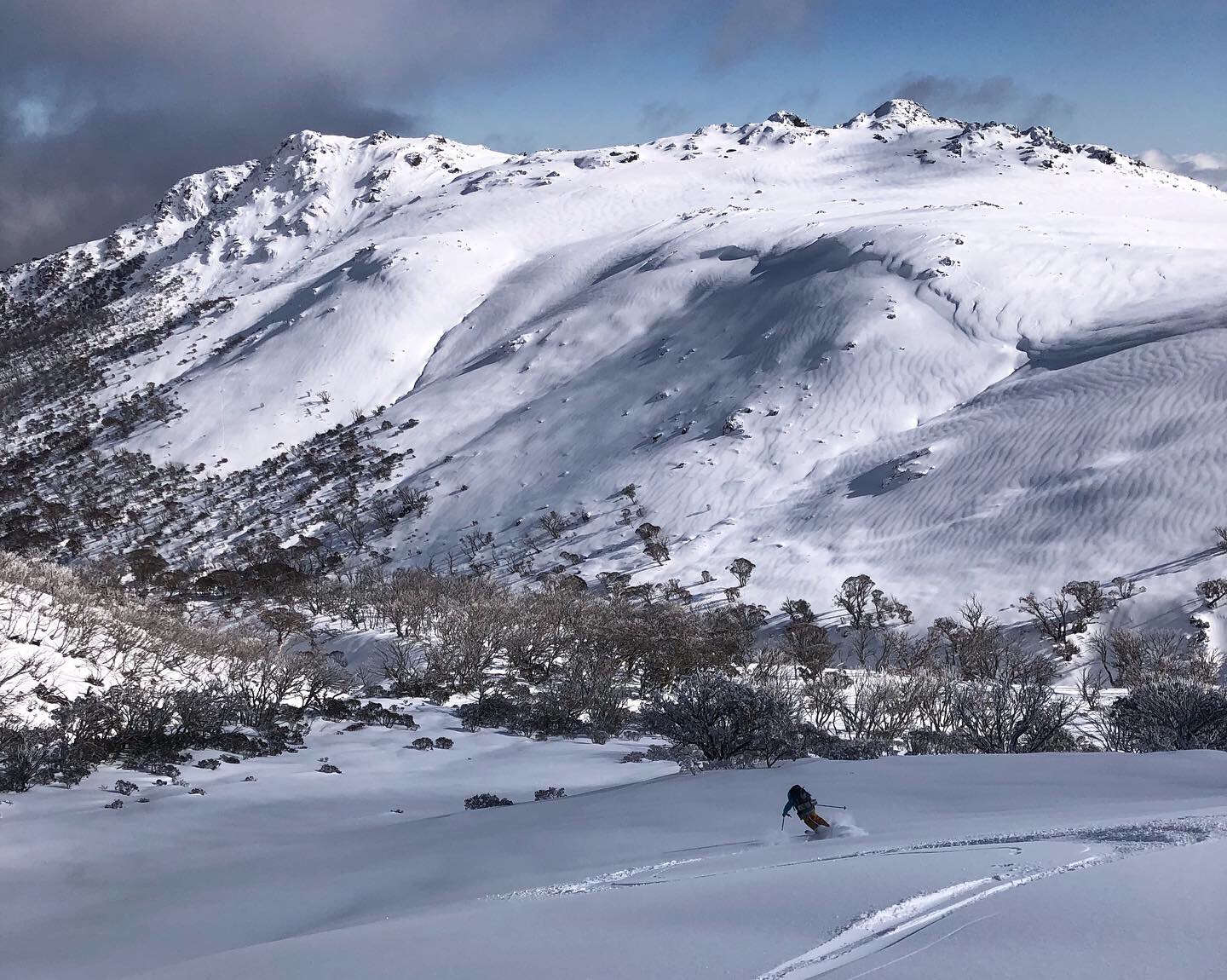 Person skiing in backcountry