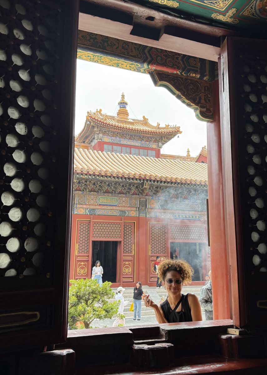 Lauren at Lama Temple