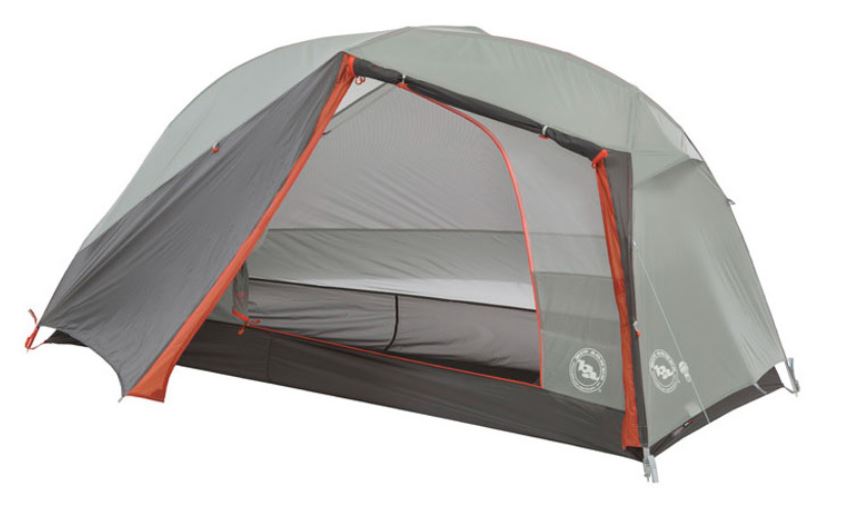 Big Agnes Copper Spur HV UL1 mtnGLO 3-Season 1 Person Backpacking Tent in Grey and Orange