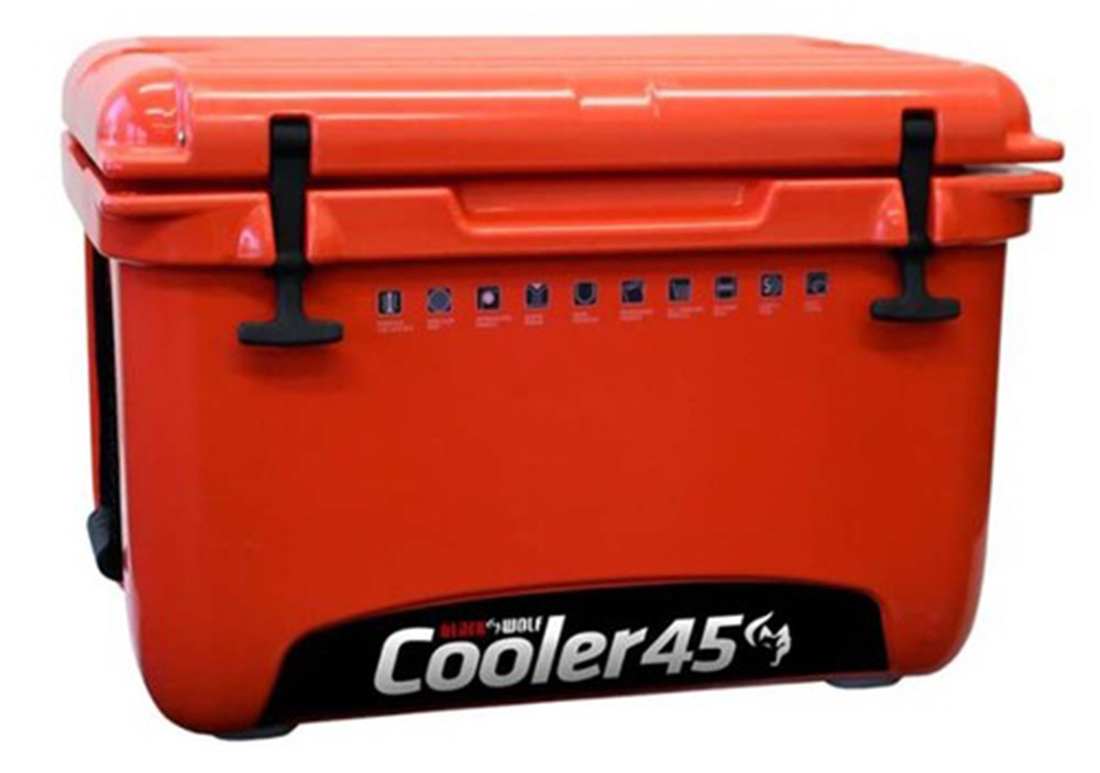 Black Wolf 45L Hardside Ice Cooler in Red