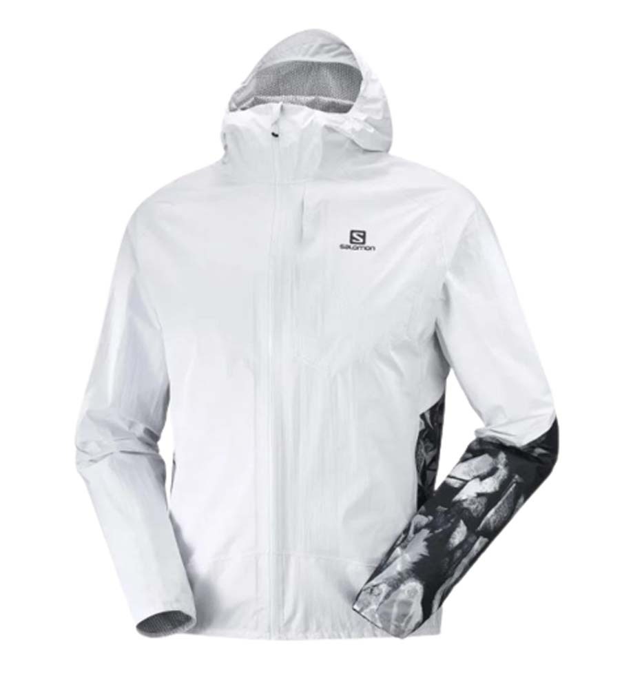 Salomon Bonatti Mens Waterproof Jacket - White/Ao