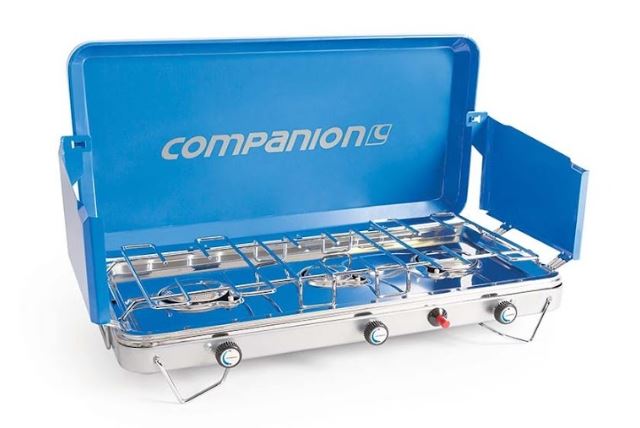 Companion Deluxe 3 Burner Stove - Blue