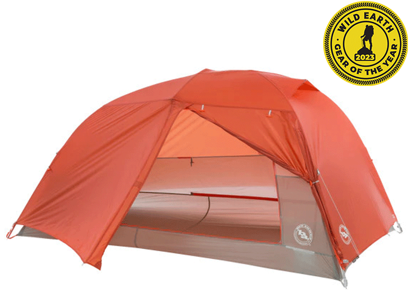 Big Agnes Copper Spur HV UL2 Ultralight 2-Person Hiking Tent with the Wild Earth Gear of the Year 2023 logo