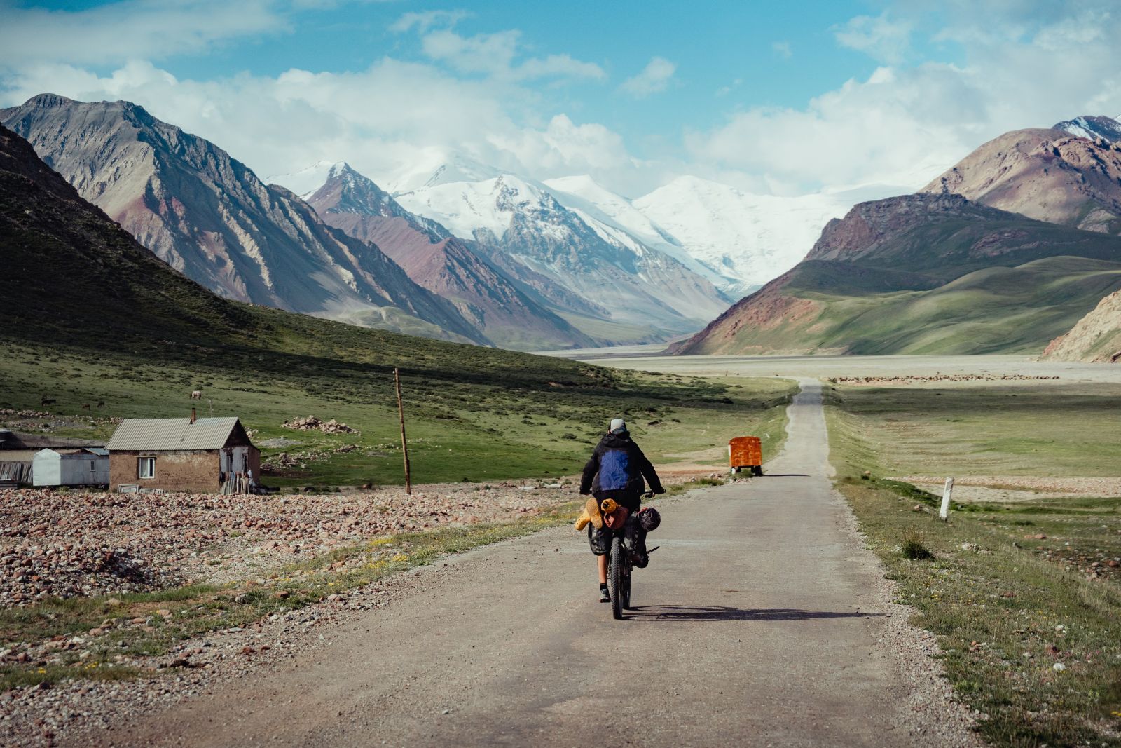 Cycling into mountains