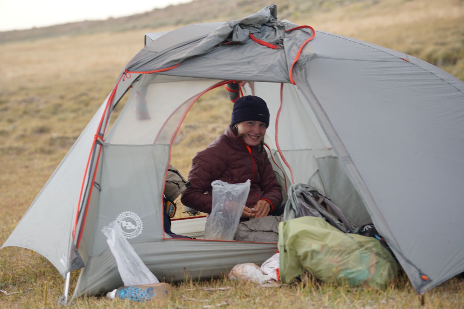 photo: The Big Agnes in ultimate ventilation mode in the Wyoming Basin